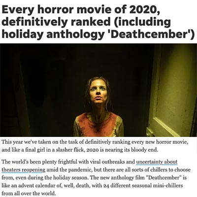 Every horror movie of 2020, definitively ranked (including holiday anthology 'Deathcember')
